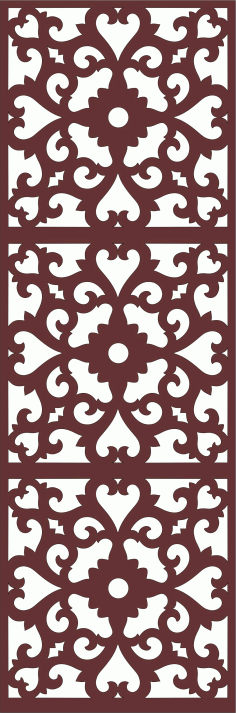 Laser Cut Decor Seamless Separator Floral Grill Panel Download Free Vector