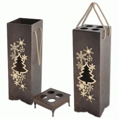 Laser Cut Decorative Bottle Packaging Gift Boxes, Bottle Packing Box CDR and Ai File