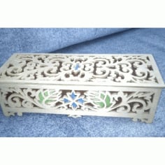 Laser Cut Decorative Box with Lid Template CDR File