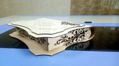 Laser Cut Decorative Folding Book Box CDR File