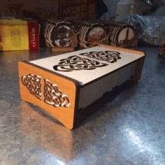 Laser Cut Decorative Gift Box HDF 3mm, Wooden Gift Box Design Vector File