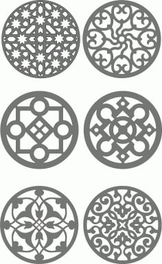 Laser Cut Decorative Partition Indoor Panel Grill Seamless Designs CDR File