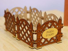 Laser Cut Decorative Picket Fence Template 3mm Vector File