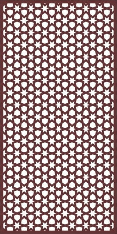 Laser Cut Decorative Privacy Partition Indoor Panel Room Divider Seamless Pattern Free DXF File