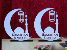 Laser Cut Decorative Stand Ramadan Kareem Gift Idea 3mm Free Vector