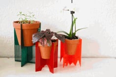 Laser Cut Decorative Stands for Flowers, Flower Vase, Decorative Stand Vector File
