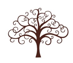 Laser Cut Decorative Tree Silhouette Vector Art CDR and DXF File