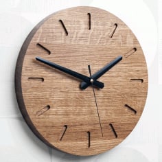 Laser Cut Decorative Wooden Wall Clock DWG File