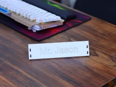 Laser Cut Desk Name Plate 3mm Vector File