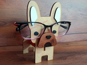 Laser Cut Dog Eye Glasses Desk Holder Stand