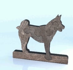Laser Cut Dog Puzzle Animal Vector Dog Toys CDR File