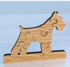 Laser Cut Dog Puzzle Animal Vector Toys Dogs CDR File
