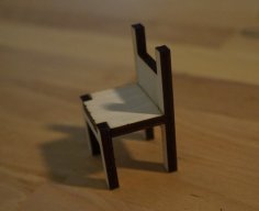 Laser Cut Doll Chair Wooden Furniture CDR File