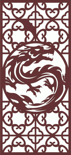 Laser Cut Dragon Privacy Partition Indoor Panels Screen Room Divider Download Free Vector
