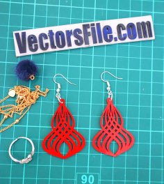 Laser Cut Earring Design Grill Pattern Acrylic Jewelry Template CDR and DXF File