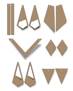 Laser Cut Earring Design Jewelry Template DXF and CDR File
