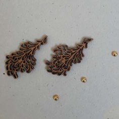 Laser Cut Earring Design Wooden Jewelry Template CDR and DXF File