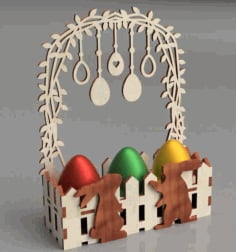 Laser Cut Easter Bunny Box Template CDR File