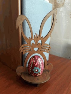 Laser Cut Easter Bunny Egg Holder Free CDR Vectors File