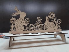 Laser Cut Easter Bunny Stand Free CDR Vectors File