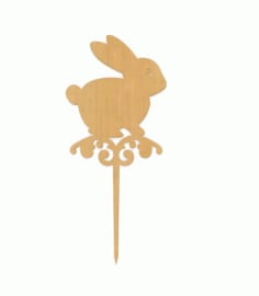 Laser Cut Easter Bunny Topper Plywood CDR File
