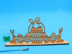 Laser Cut Easter Decorative Stand Design Bunny Stand Decor 3mm Vector File