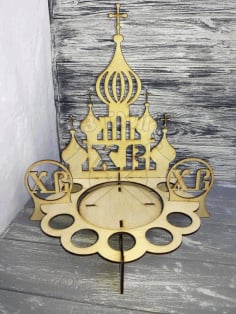 Laser Cut Easter Egg Stand Church Free CDR Vectors File