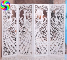 Laser Cut Eastern Style Screen Panel Free Vector DXF File