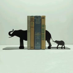 Laser Cut Elephant Family Book Holder Free CDR File
