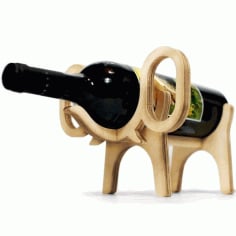 Laser Cut Elephant Wine Stand for CNC Cutting CDR File