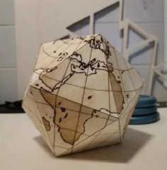 Laser Cut Engrave Dymaxion Globes and Maps Vector File