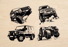 Laser Cut Engrave Jeepers Art, Offroad Wall Art Design Vector File