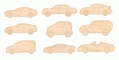 Laser Cut Engraving Auto Vehicles Cars Free CDR Vectors File