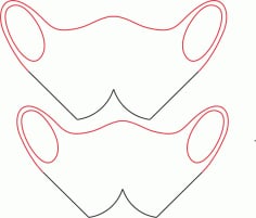 Laser Cut Face Masks with Drawstring CDR, DXF and Ai Vector File
