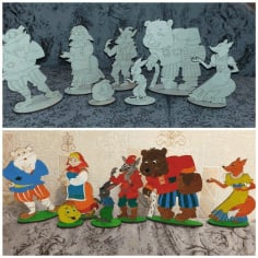 Laser Cut Fairy Tale Wooden Character Set CDR File