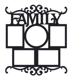 Laser Cut Family Photo Frame Picture Frame Template CDR File