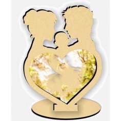 Laser Cut Family Photo Frame Plywood 10mm Picture Frame Vector File