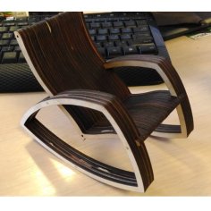 Laser Cut Fancy Rocking Chair Design CNC Furniture Template CDR File
