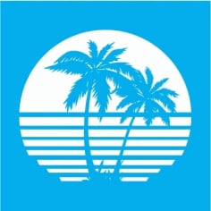 Laser Cut Files Palm Tree for Ting Free Free Design DXF Vectors File