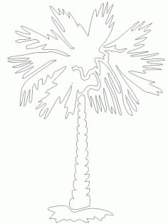 Laser Cut Files Palm Tree Free Free Design DXF Vectors File