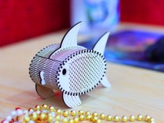 Laser Cut Fish Gift Box 3mm Jewelry Box Template Vector File