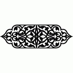 Laser Cut Floral Drawing Pattern Design Free Vector DXF File