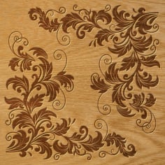 Laser Cut Floral Ornament Pattern Free Vector DXF File