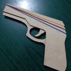 Laser Cut Garter Belt Gun Toy Vector File