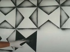 Laser Cut Geometric Pattern Wall Painting Ideas for Decoration