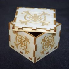 Laser Cut Gift Box with Decorative Engraving Design Box Vector File
