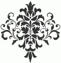 Laser Cut Grill Floral Pattern Free Vector DXF File