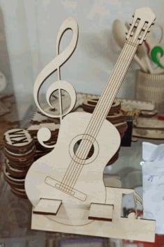 Laser Cut Guitar Phone Stand Unique Guitar Cell Phone Holder Free Vector