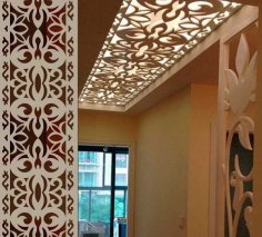 Laser Cut Home Interior Jali Design Pattern House Decor Grill Panel Template CDR and DXF File