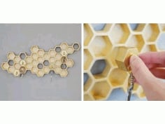 Laser Cut Honeycomb Housekeeper Wall Key Holder CDR File